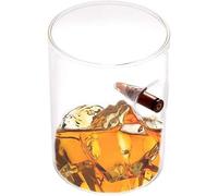 BERNOI Vasos de Whisky/Vasos de Cristal soplado A Mano/Vasos de Bala de Vidrio de borosilicato Alto/Copa de Vino Transparente Resistente A Altas temperaturas/Mejor Regalo para un Hombre (B)