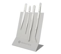 BERNSTEIN Juego de 4 pinzas universales + portaherramientas | Reparación electrónica, medicina, fabricación de joyas, cosméticos, manualidades, manualidades