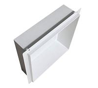 Bernstein Nicho de Pared de Acero Inoxidable BS303010 sin Borde - 30 x 30 x 10 cm - Estante de Ducha para Utensilios de baño - Material Inoxidable - nicho de Ducha en Color Blanco