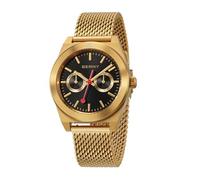 BERNY Gold-Herrenuhr Vintage Eisenbahn-Armbanduhr Analog Quarz Wasserdicht