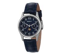 BERNY Reloj de Cuarzo para Mujeres con Fase Lunar Reloj de Pulsera para Dama con Esfera de Fácil Lectura Números Arábigos Analógico y Correa de Piel Genuina