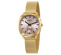 BERNY Reloj de Oro para Mujeres Relojes Femeninos Clásicos de Ferrocarril Relojes Analógicos de Cuarzo Reloj Minimalista Vintage para Mujeres Regalo de Cumpleaños de Lujo