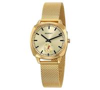 BERNY Reloj de Oro para Mujeres Relojes Femeninos Clásicos de Ferrocarril Relojes Analógicos de Cuarzo Reloj Minimalista Vintage para Mujeres Regalo de Cumpleaños de Lujo