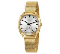 BERNY Reloj de Oro para Mujeres Relojes Femeninos Clásicos de Ferrocarril Relojes Analógicos de Cuarzo Reloj Minimalista Vintage para Mujeres Regalo de Cumpleaños de Lujo