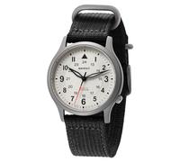 BERNY Reloj de Titanio Japonés Barrido Segundo Movimiento de Cuarzo VH31 5ATM Impermeable Relojes de Cuarzo Analógico para Hombres y Mujeres Super Luminous Correa de Lona