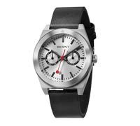 BERNY Reloj Hombres Vintage Relojes de Ferrocarril Resistente al Agua Analógico de Cuarzo con Fecha-Día y Subesferas