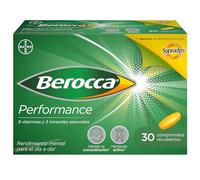 Berocca Performance Complejo de Vitaminas y Minerales Sin Cafeína, Contribuye al Rendimiento Mental y Físico, 30 Comprimidos