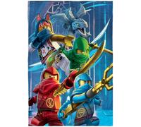 BERONAGE LEGO Ninjago Manta de 150 x 200 cm con ascenso de los dragones - Manta XXL Lloyd Kai Sora & Dragón Ryu - Suave regalo para niños - Apto para ropa de cama (Templefall)