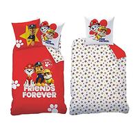 BERONAGE Paw Patrol Trio - Juego de cama infantil (135 x 200 + 80 x 80 cm, 100% linón Renforcé Chase Marshall Rocky Zuma Rubble Ryder, funda nórdica con cremallera)
