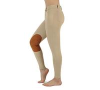 beroy Pantalones ecuestres con cremallera frontal y bolsillos para mujer, Caqui, X-Large