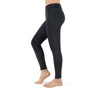 beroy Pantalones ecuestres con cremallera frontal y bolsillos para mujer, Negro, X-Large
