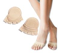 BEROZA Metatarsianos Almohadillas, Almohadillas de Tela de Nido de Abeja en Antepié Cojines, de Cojín de Bola de Pie, Media Palma De Cinco Dedo Calcetines Damas Invisible