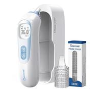 Berrcom Termómetro de oído de alta precisión con sonda precalentada para adultos y bebés, indicador de temperatura por grupos de edad, medición instantánea