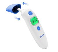 Berrcom Termómetro Digital Frente y Oído, Multifunción 2 en 1 Termómetro Bebés Adultos, con Lectura Instantánea, Alarma de Fiebre, Pantalla LCD, Conmutador °F/℃