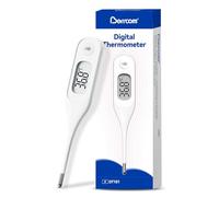 Berrcom Termómetro Digital para Adultos y Niños, Termómetro Bucal y Antebraquial Termómetro Médico Impermeable con Alarma de Fiebre, Fiebre ℉/℃ Conmutable