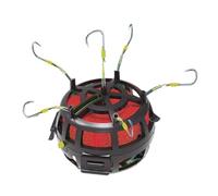 Berriphonia Anzuelo de | Jaula de Cebo de Fondo invertido - 360 Grados giratorios de 6 Ganchos para tilapia, bagre, Aventura, Camping, Viajes, Marido, Padre