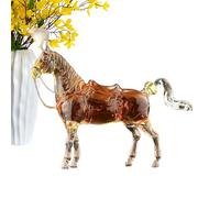 Berriphonia Glass Liquor Bottle | Horse Shaped Glass Whiskey Container,Clear Beer Bottle | for Cocktail Bar Drink Liquor Home Bar Party Kitchen