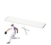 Berriphonia Pelota de béisbol de goma para lanzar - Placa de entrenamiento duradera para el hogar, esterilla de entrenamiento portátil | Entrenador de exterior resistente a la intemperie, ideal para