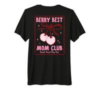 Berry Best Mom Club Mother's Day Cute Coquette Cherry Camiseta Premium