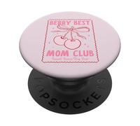 Berry Best Mom Club Mother's Day Cute Coquette Cherry PopSockets PopGrip Adhesivo