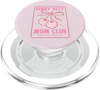 Berry Best Mom Club Mother's Day Cute Coquette Cherry PopSockets PopGrip para MagSafe