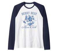 Berry Best Mom Club Mother's Day Cute Vintage Blueberry Camiseta Manga Raglan