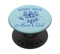 Berry Best Mom Club Mother's Day Cute Vintage Blueberry PopSockets PopGrip Adhesivo