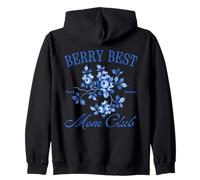 Berry Best Mom Club Mother's Day Cute Vintage Blueberry Sudadera con Capucha
