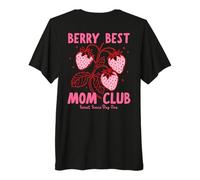Berry Best Mom Club Mother's Day Cute Vintage Strawberry Camiseta Premium