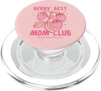 Berry Best Mom Club Mother's Day Cute Vintage Strawberry PopSockets PopGrip para MagSafe