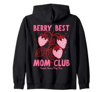 Berry Best Mom Club Mother's Day Cute Vintage Strawberry Sudadera con Capucha