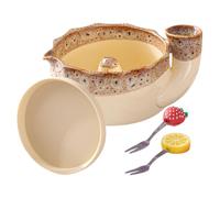 Berry Cleaning Bowl - Ceramic 360° Rotating Colander | Fruit Washing Strain
