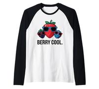 Berry Cool Fun Fruit Gafas de Sol Juego de Palabras Camiseta Manga Raglan
