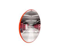 BERRY Espejo convexo de seguridad de 45 cm, espejo de seguridad redondo para interiores, espejo convexo de gran angular visible con soporte de pared, perfecto para almacén, tienda, estacionamiento
