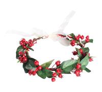 Berry Hair Bands, Floral Headpiece Hairband, Boho Handmade Red Berry Wedding Crown, Perfect for Winter Christmas Holiday Celebrations,Boho Handmade Berry Hair Bands, Floral Headpiece Hairband,