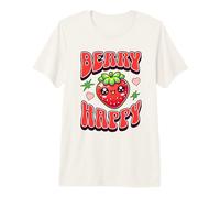 Berry Happy Funny Pun Summer Fruit Cute Kawaii Fresa Camiseta Premium