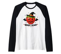 Berry Scary Strawberry Halloween Summerween Witch Kawaii Camiseta Manga Raglan