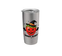 Berry Scary Strawberry Halloween Summerween Witch Kawaii Vaso térmico de acero inoxidable de doble pared