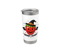 Berry Scary Strawberry Halloween Summerween Witch Kawaii Vaso térmico de acero inoxidable de doble pared