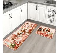 Berry Sweet Home - Tapetes de cocina para piso, tapetes suaves con bonito patrón de animales, acolchados con resortes, cómodos, lavables, para fregaderos de cocina, lavadero, baño, 2 unidades