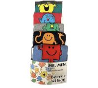 Berry & wilson Mr. Men - Calcetines de algodón para hombre, 5 pares, multicolor, multicolor, Altoa única