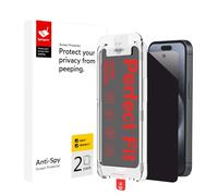 BERSEM 2 Piezas Protector Pantalla de Privacidad para iPhone 15 Pro Max 6.7 pulgadas, Cristal Templado Antiespía con Marco de Instalación Fácil, Dureza 9H, Sin Burbujas, Compatible con Fundas