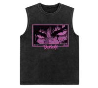 Berserk Rune Warrior Guts Classics Camiseta sin Mangas para Hombre Beserk Black Swordsman Workout Vest Estilo japonés Loose Tank Top