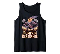 Berserker de Cabeza de Calabaza - Divertido Guerrero Vikingo Halloween Camiseta sin Mangas