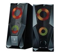 Berserker Gaming Brokk 816118 - Altavoces 2.0 Luminosos, Tecnología LED RGB - Negro