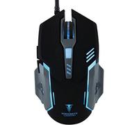 BERSERKER GAMING - Ratón óptico con Cable (6 Botones, 3200 dpi LED, retroiluminado), Color Negro