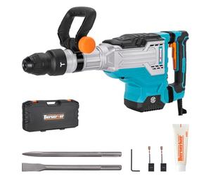 Berserker - Martillo de demolición SDS-Max de 1700 W de 25 libras, martillo de demolición eléctrico de 1-9/16 pulgadas con cable de 14 amperios, martillo de astillado de hormigón/pavimento con estuche