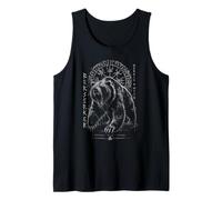 Berserker Oso Guerrero Odin Runas Brújula nórdica Vikingo Camiseta sin Mangas