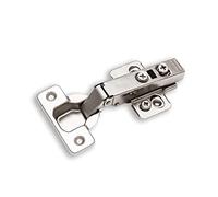 Berta 10-Pack Full Overlay Frameless Soft-Close European Hinges, 110° 3D Adjustable, Clip-On Concealed Kitchen Cabinet Door Hinges with Screws - Ideal for Modern Cabinets