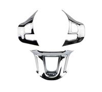 BERTGDA 3 pegatinas for volante de coche, Compatible for Peugeot, 2008 2014-2019, accesorios, botones, panel decorativo, cubierta y embellecedor. Adhesivos protectores para el volante(Chrome glossy)